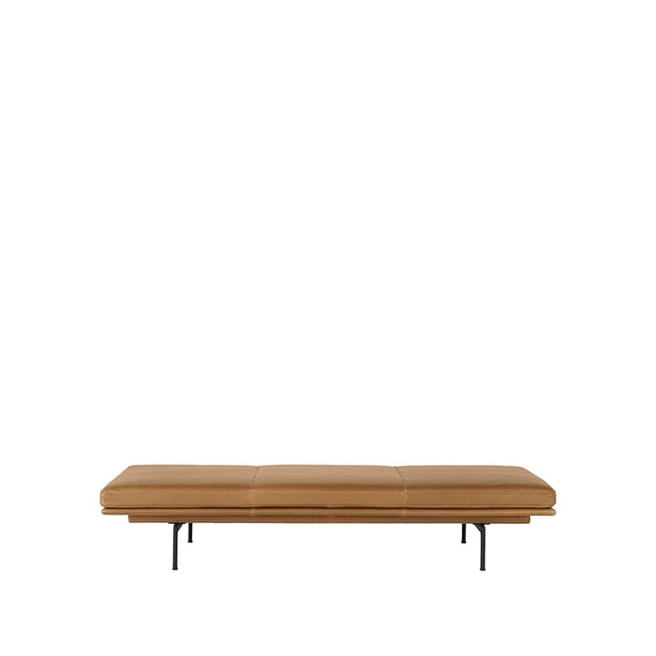 Outline dagbädd - Refine leather cognac-Black - Muuto