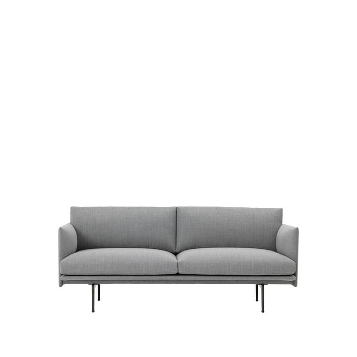 Outline soffa 2-sits - Fiord 151 grey-Black - Muuto