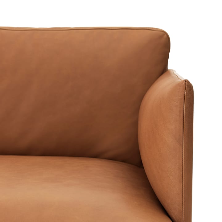 Outline soffa 2-sits - Refine leather black-Black - Muuto