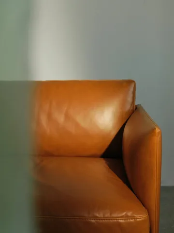Outline soffa 3-sits läder - Cognac-svarta ben - Muuto