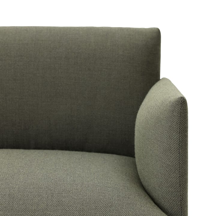 Outline soffa 3-sits tyg - tyg fiord 151 grey, svarta ben - Muuto