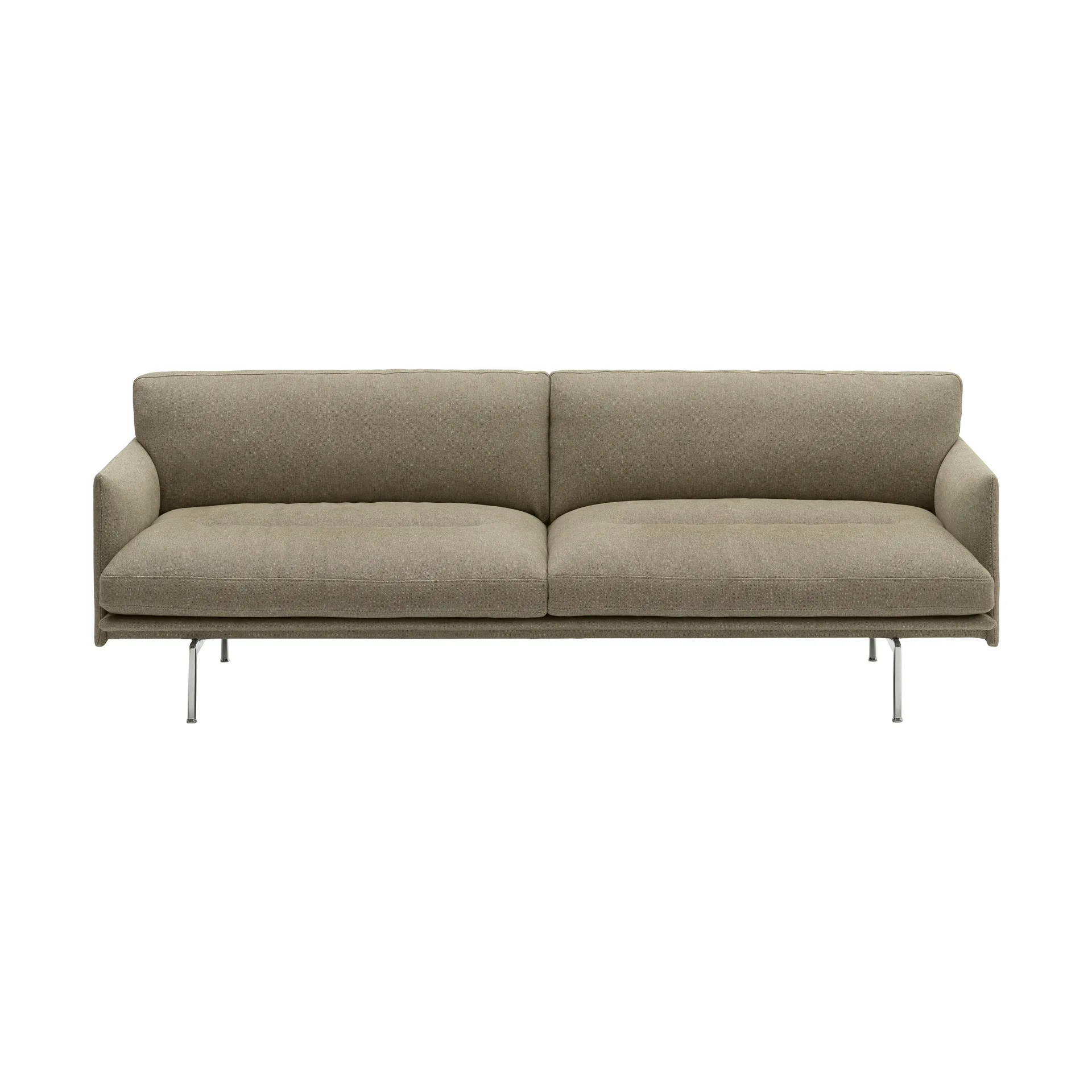 Outline Soft soffa, Clay 15-aluminiumben, 3-sits Muuto