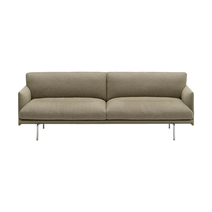 Outline Soft soffa - Clay 15-aluminiumben, 3-sits - Muuto