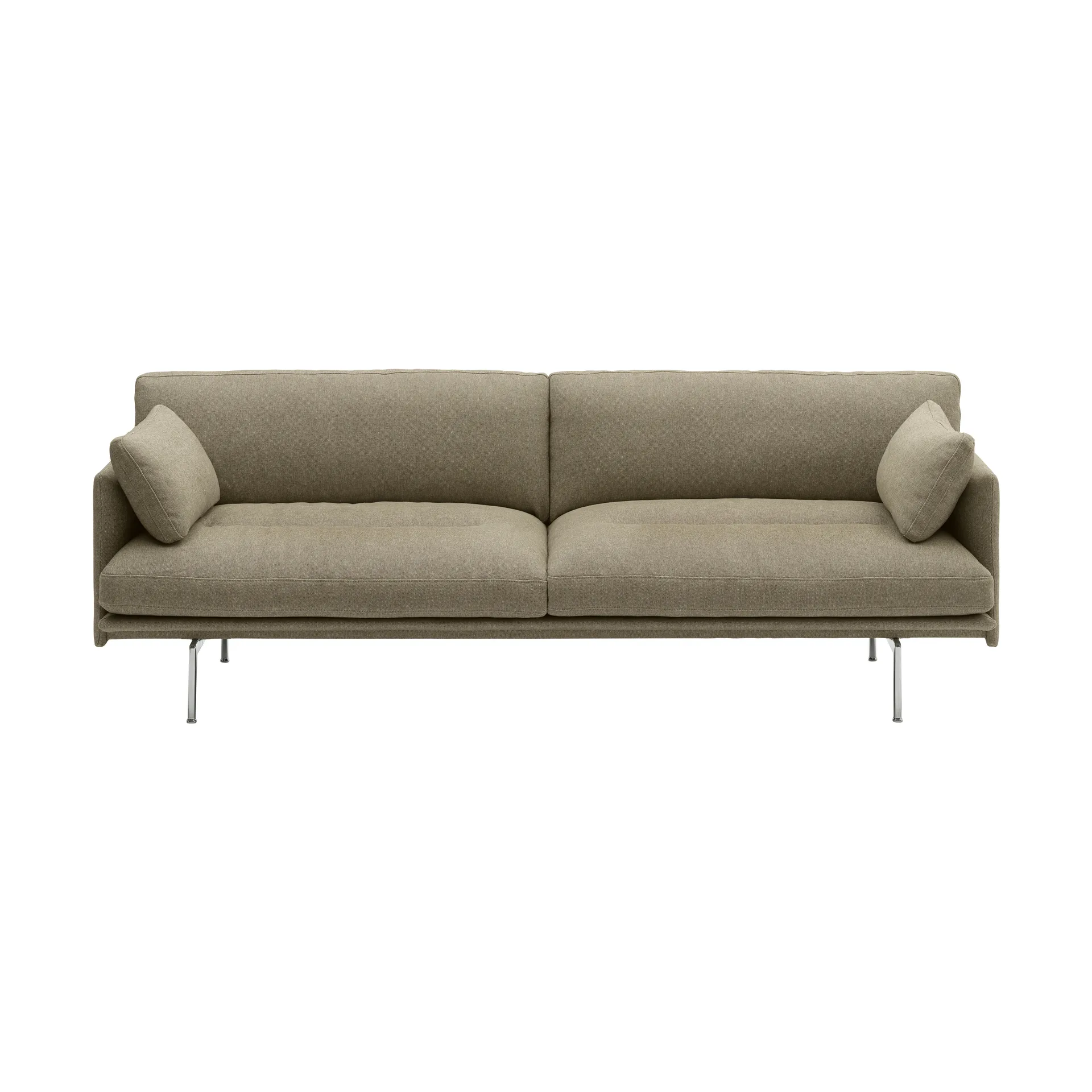 Outline Soft soffa, Clay 15-aluminiumben, 3-sits Muuto