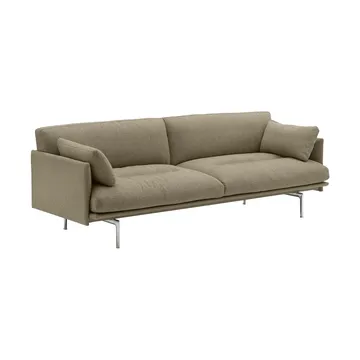 Outline Soft soffa - Clay 15-aluminiumben, 3-sits - Muuto
