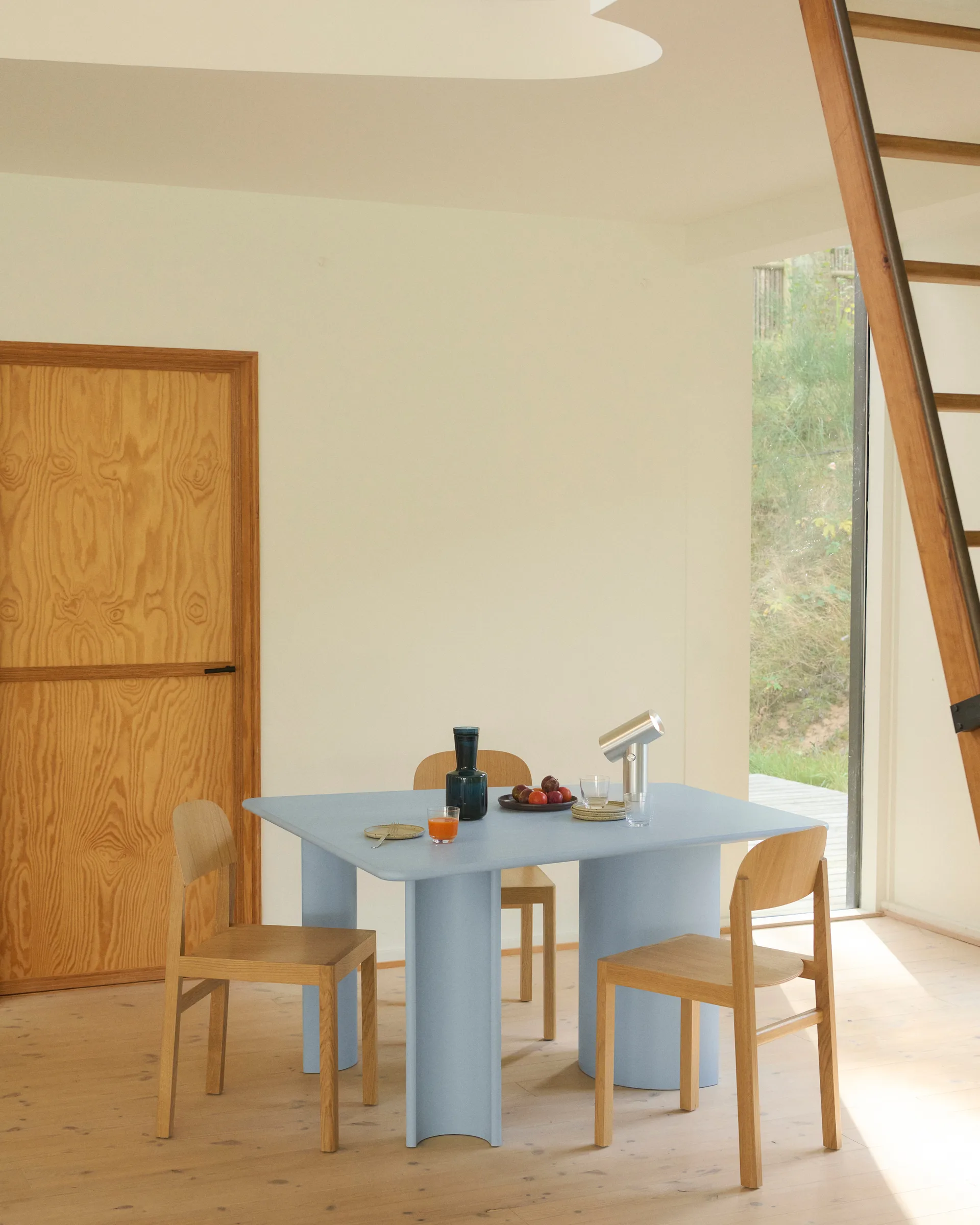 Re-norm matbord, Light blue, 130x120 cm Muuto