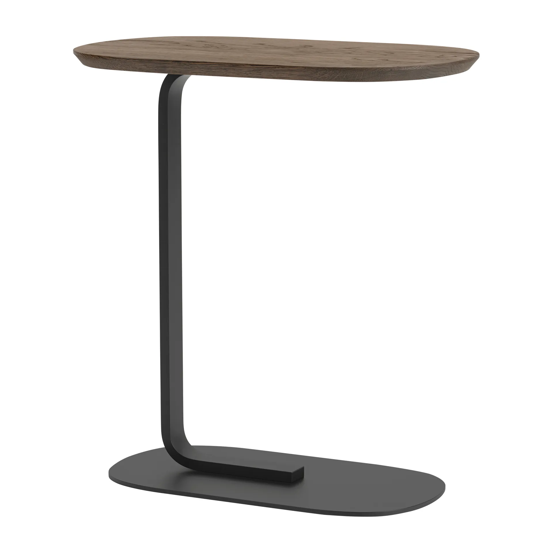 Relate sidobord 60,5 cm, Solid smoked Oak-Black Muuto