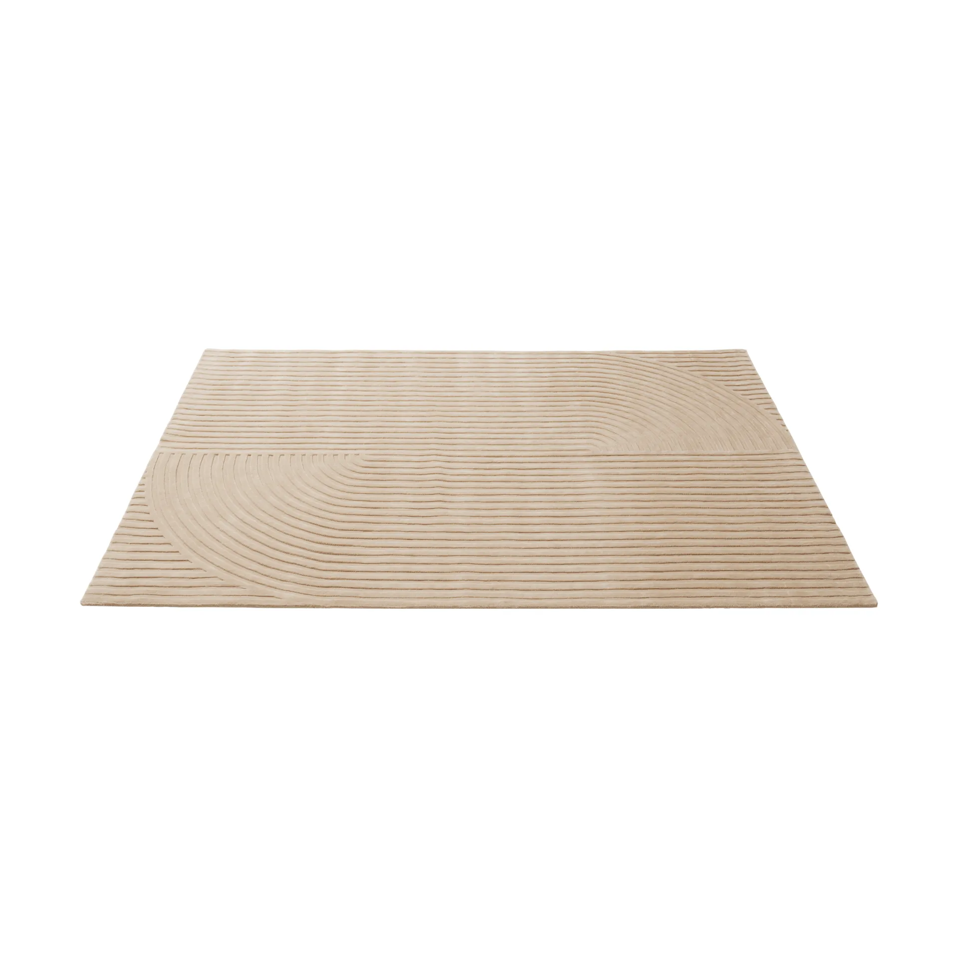 Relevo Rug Quattro ullmatta, Light rose, 200x300 cm Muuto