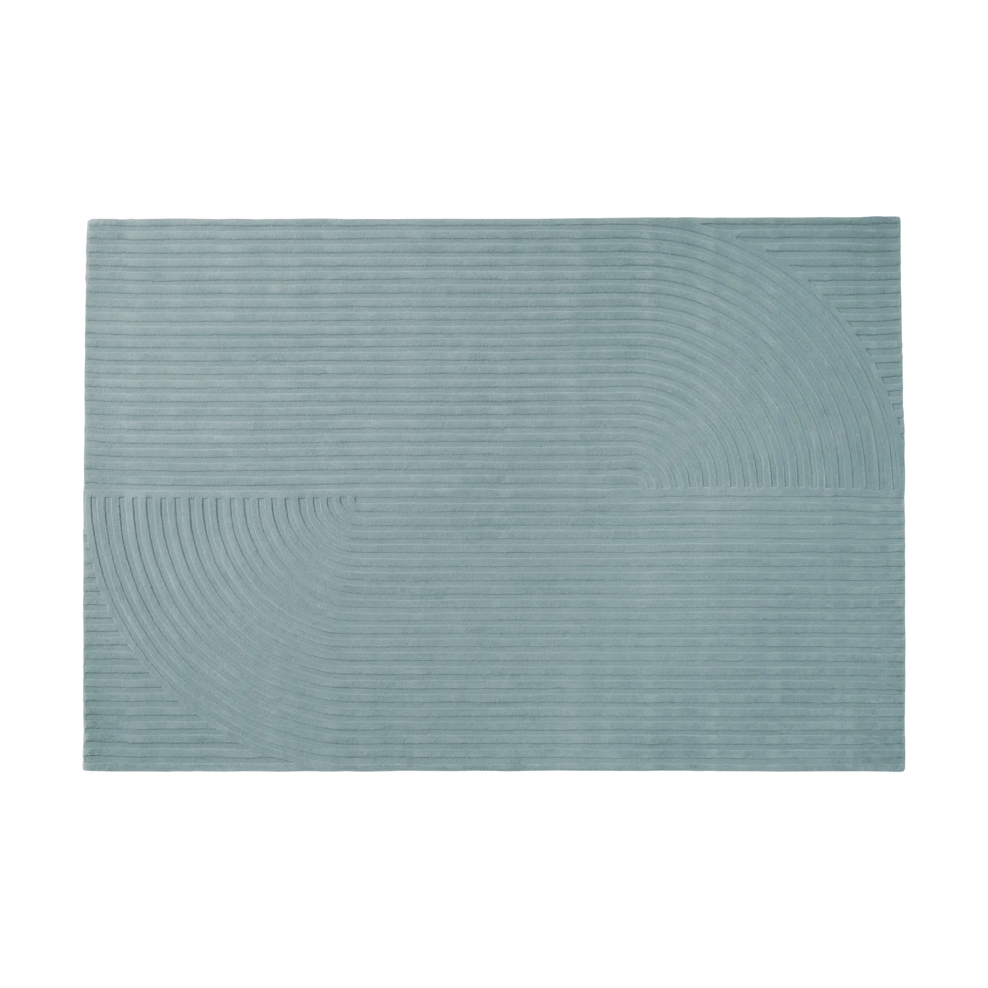 Relevo Rug Quattro ullmatta, Sage green, 200x300 cm Muuto