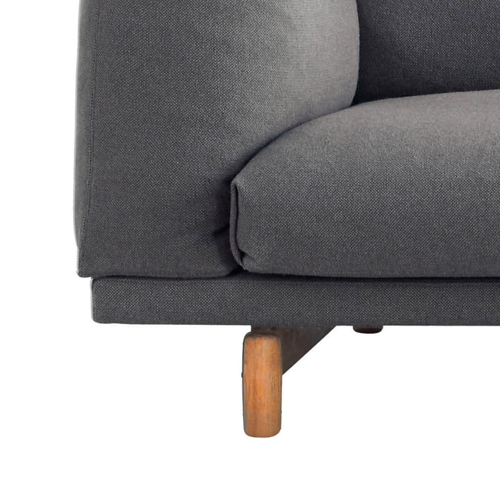Rest soffa, 3-sits tyg steelcut trio 515 rose, ekben Muuto