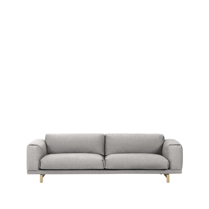 Rest soffa - 3-sits tyg vancouver 14 light grey, ekben - Muuto