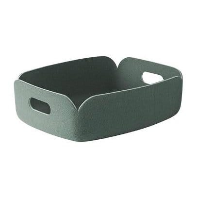 Restore tray förvaringskorg låg - dusty green (blekgrön) - Muuto