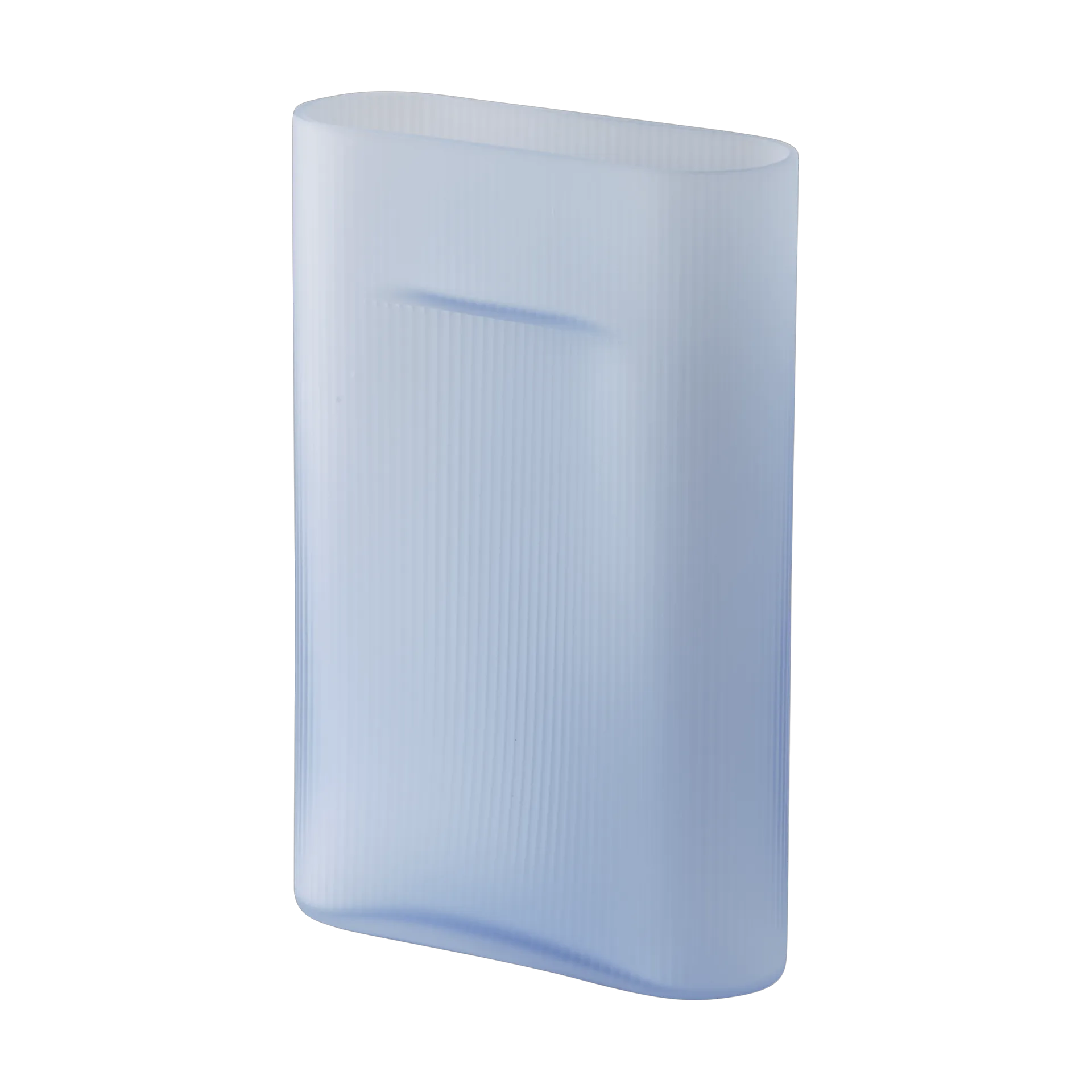 Ridge vas frostat glas 35 cm, Light blue Muuto