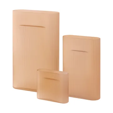 Ridge vas frostat glas 35 cm - Light orange - Muuto