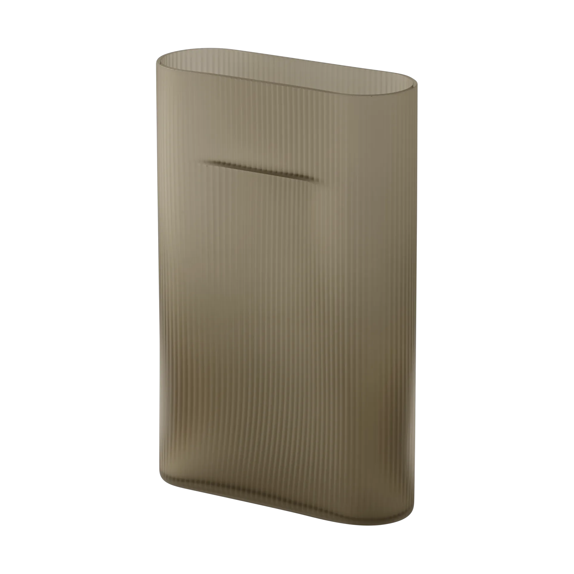 Ridge vas frostat glas 35 cm, Taupe Muuto
