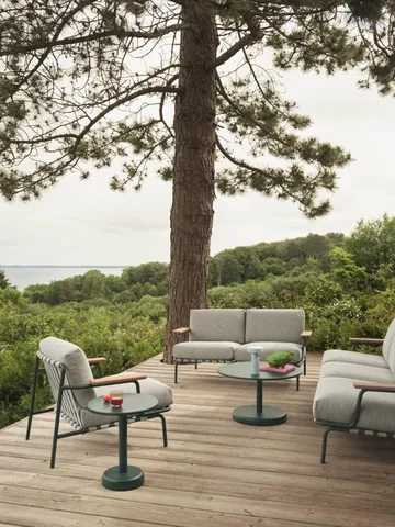 Settle 2-sits soffa - Ribbed Weave 2 Dark green - Muuto