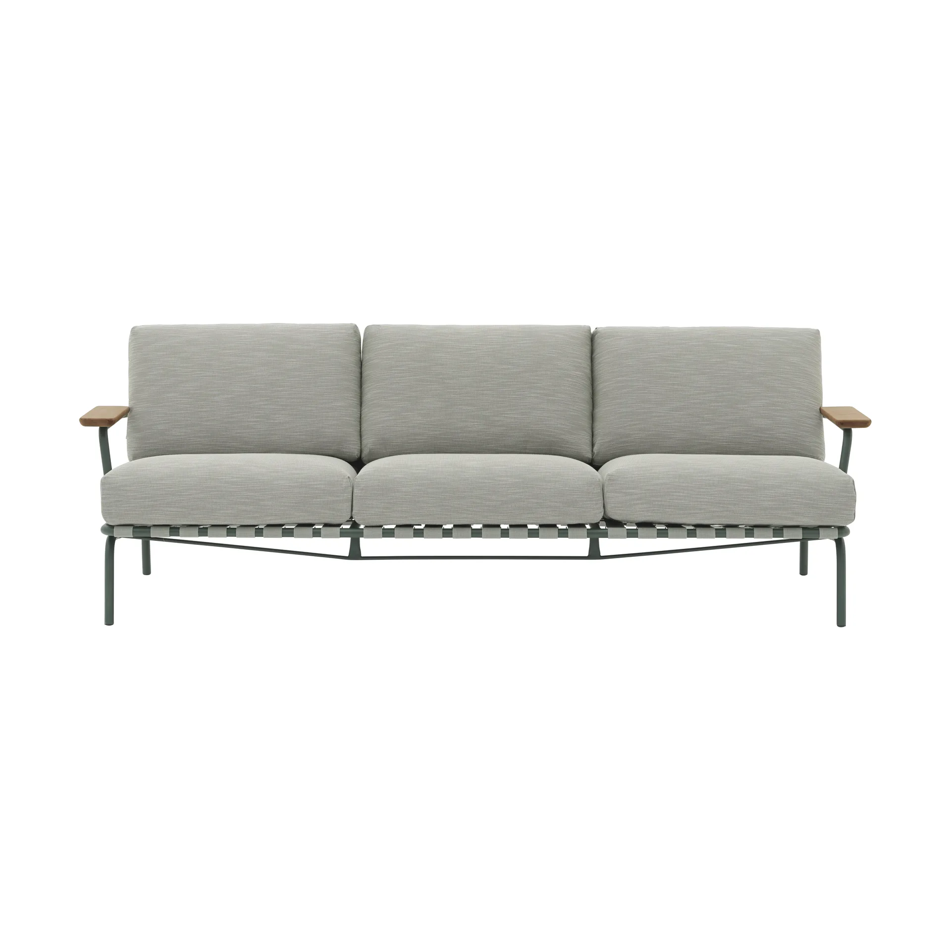 Settle 3-sits soffa, Ribbed Weave 2 Dark green Muuto