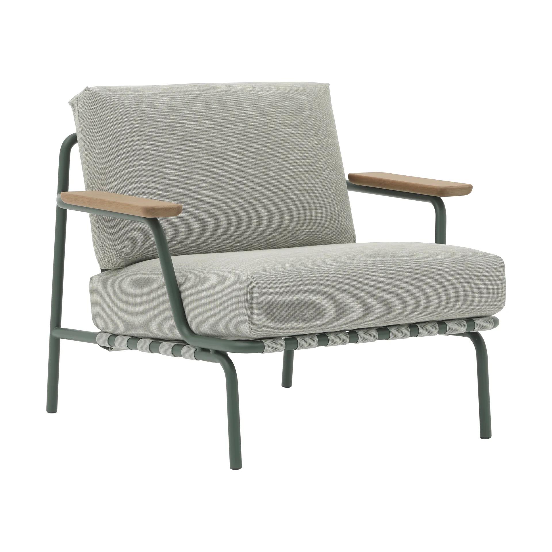 Settle Lounge Chair loungefåtölj, Ribbed Weave 2 Dark green Muuto