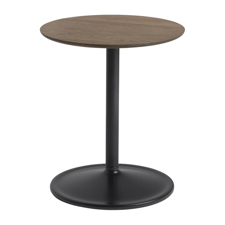 Soft sidobord H 48 cm - Solid smoked oak-Black - Muuto