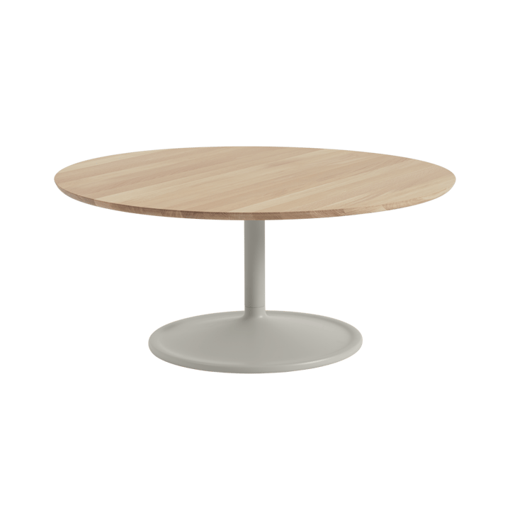 Soft soffbord Ø95 cm - Solid oak-grey - Muuto