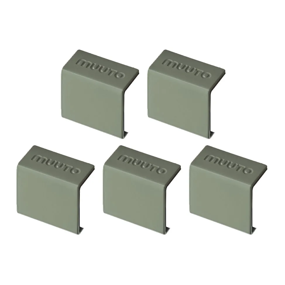 Stacked clips till förvaringssystem 5-pack, Dusty green Muuto