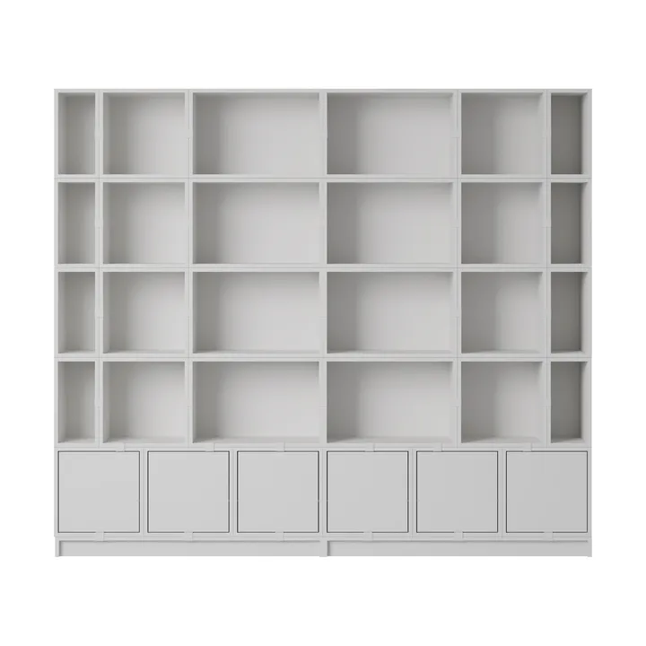 Stacked förvaringssystem bokhylla konfiguration 1 - Grey - Muuto