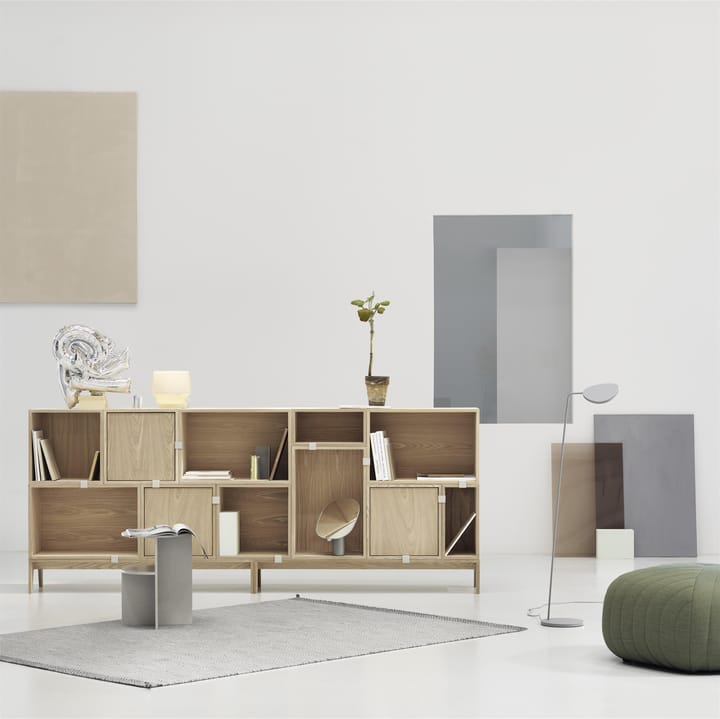Stacked förvaringssystem med ryggskiva large, Oak Muuto