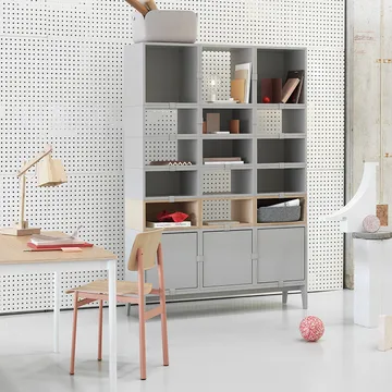 Stacked förvaringssystem medium - Light grey - Muuto