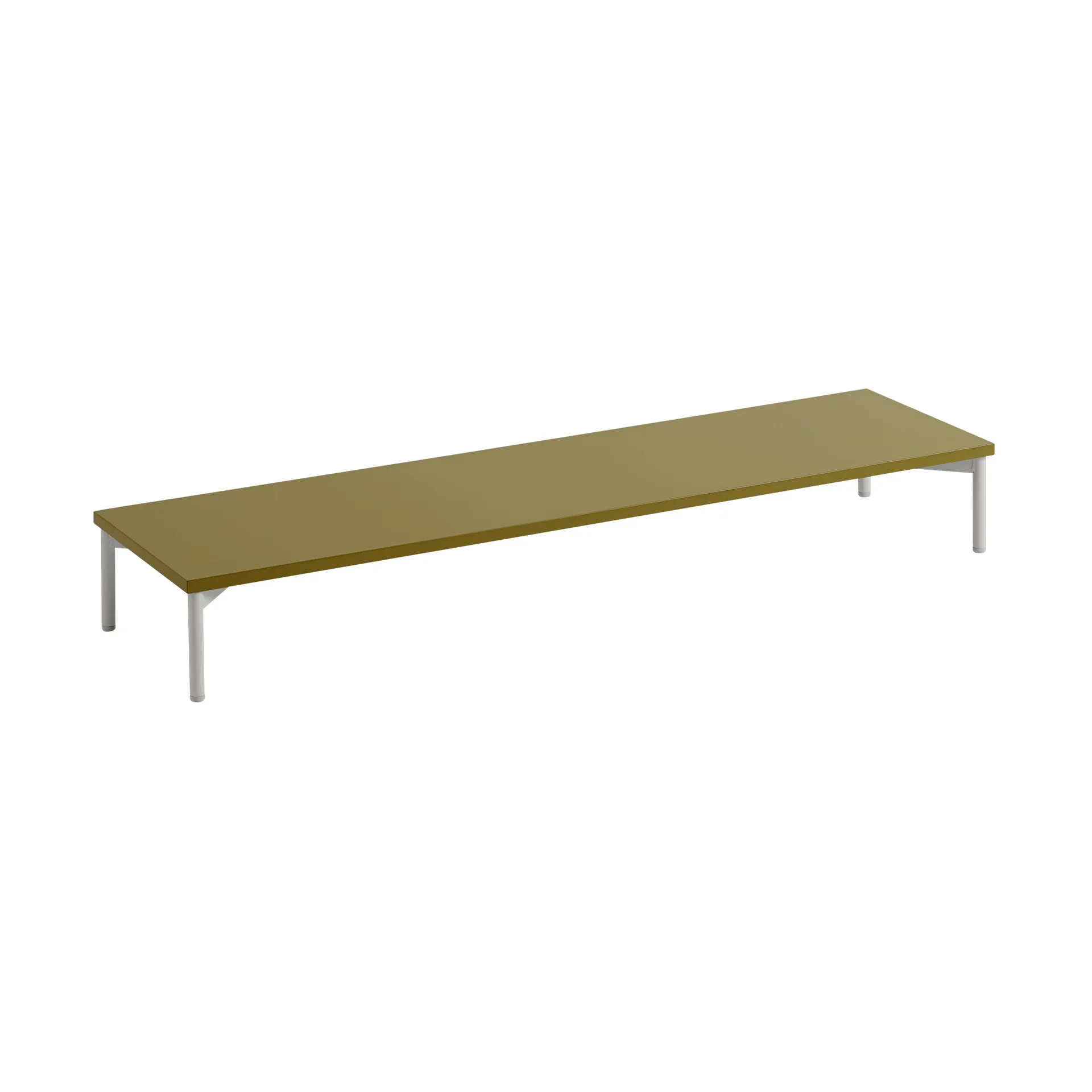 Stacked förvaringssystem podium w. tube base 131x35 cm, Brown green-grey Muuto