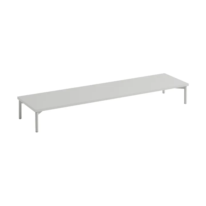 Stacked förvaringssystem podium w. tube base 131x35 cm - Grey/Grey - Muuto