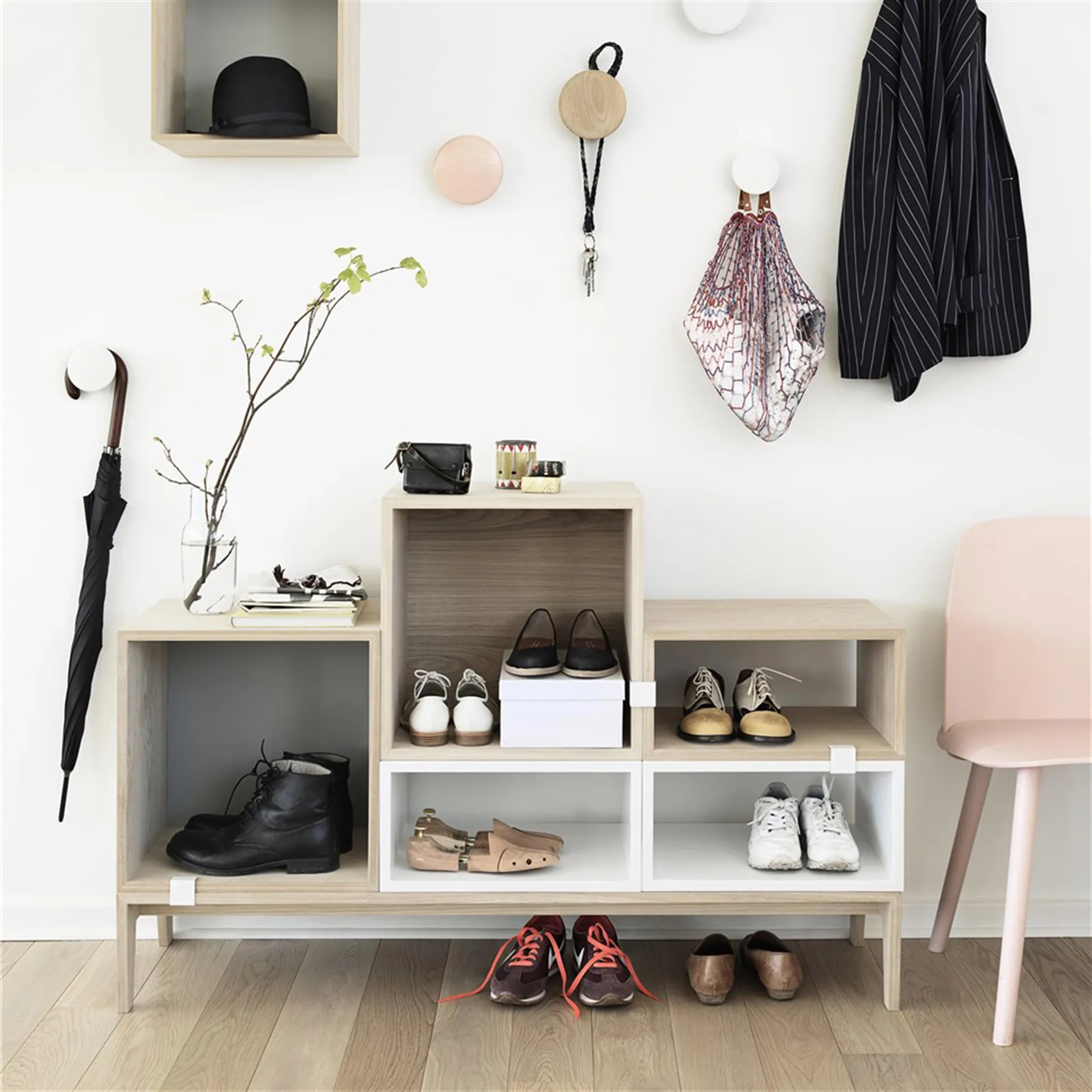 Stacked hyllsystem podium, Oak Muuto