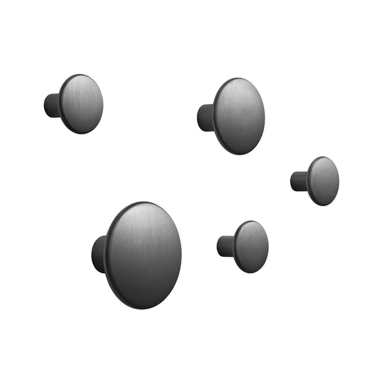 The Dots klädkrok metall 5-pack - svart - Muuto