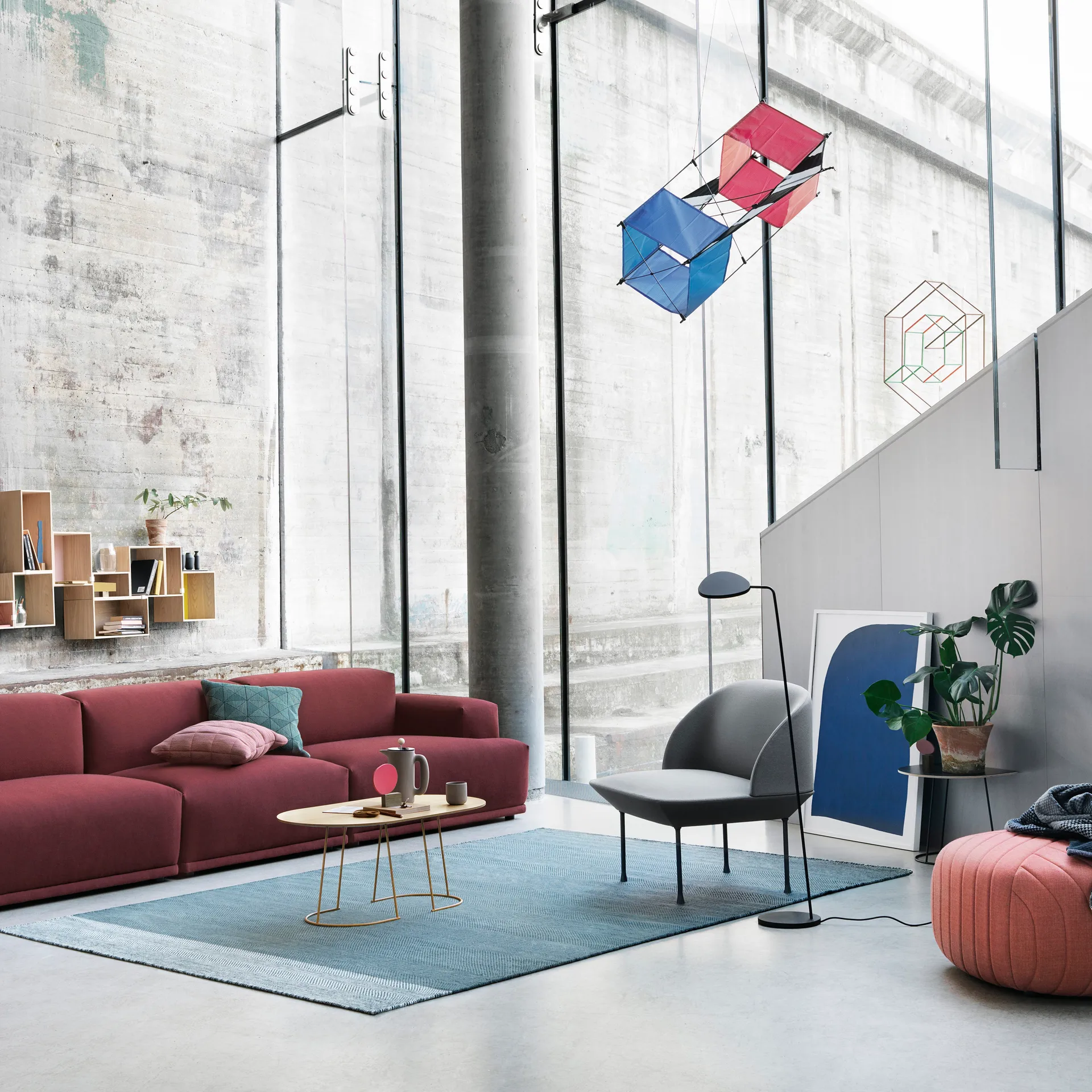 Tile kudde 45x45 cm, grön Muuto