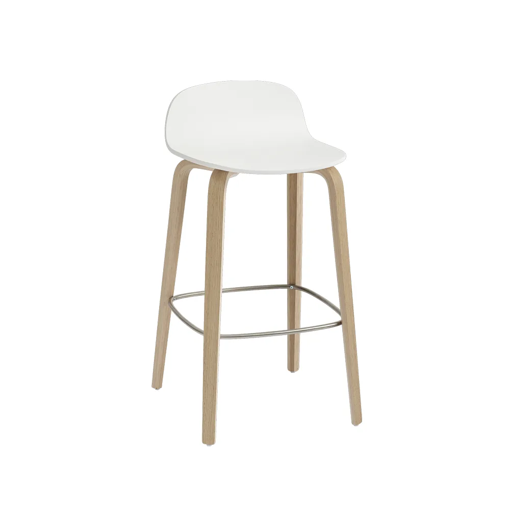 Visu barstol 65 cm, White-Oak Muuto