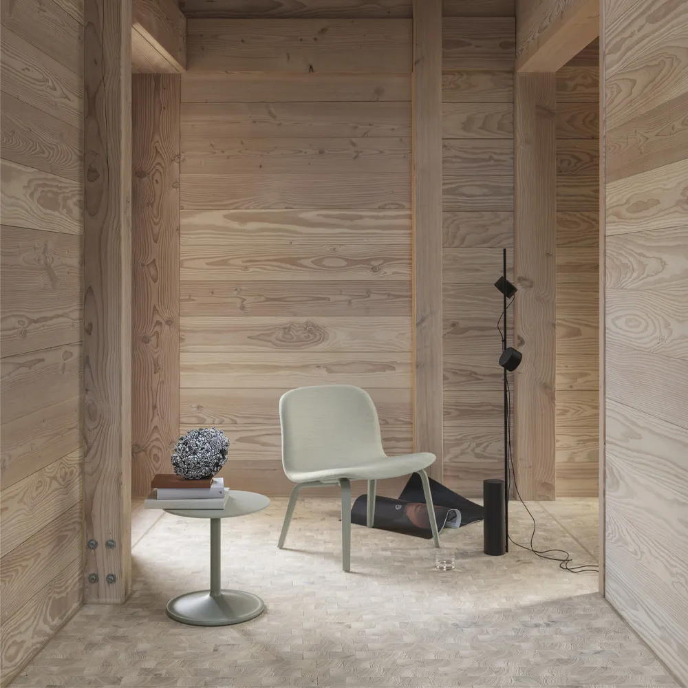 Visu loungefåtölj klädd stol, Steelcut trio 515-Oak Muuto
