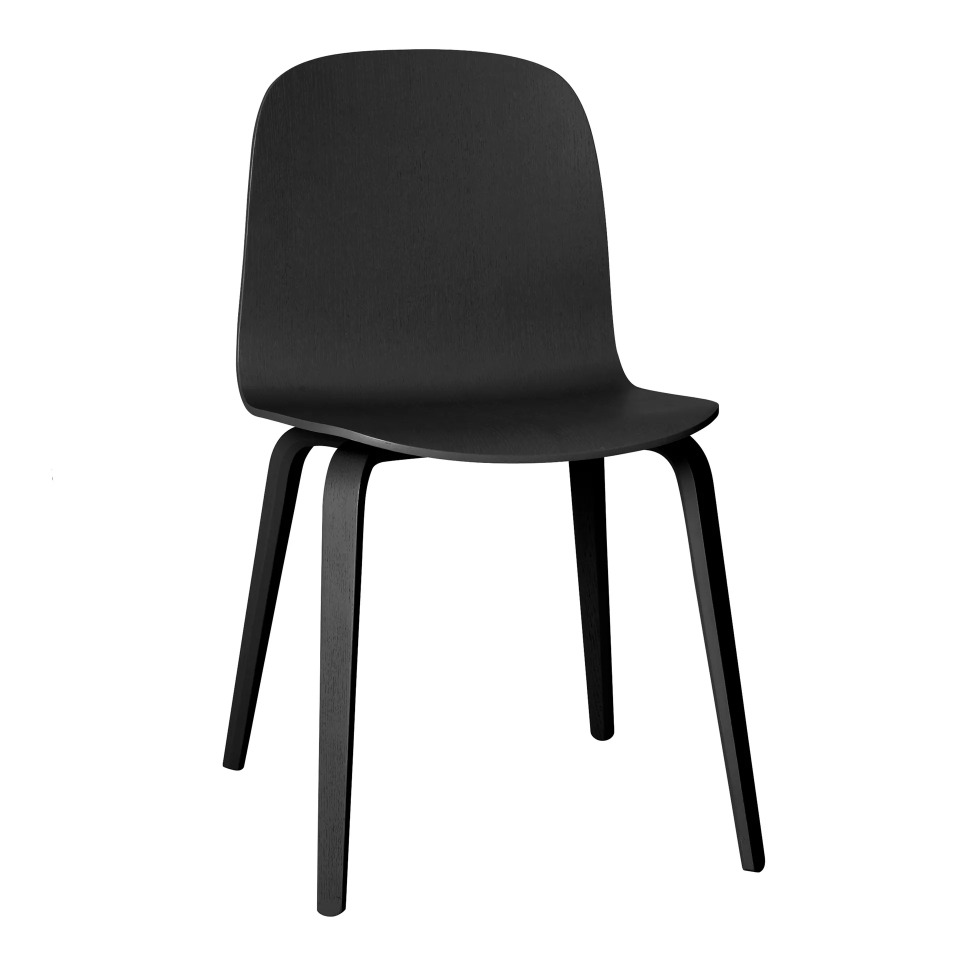Visu stol träbas, Black Muuto