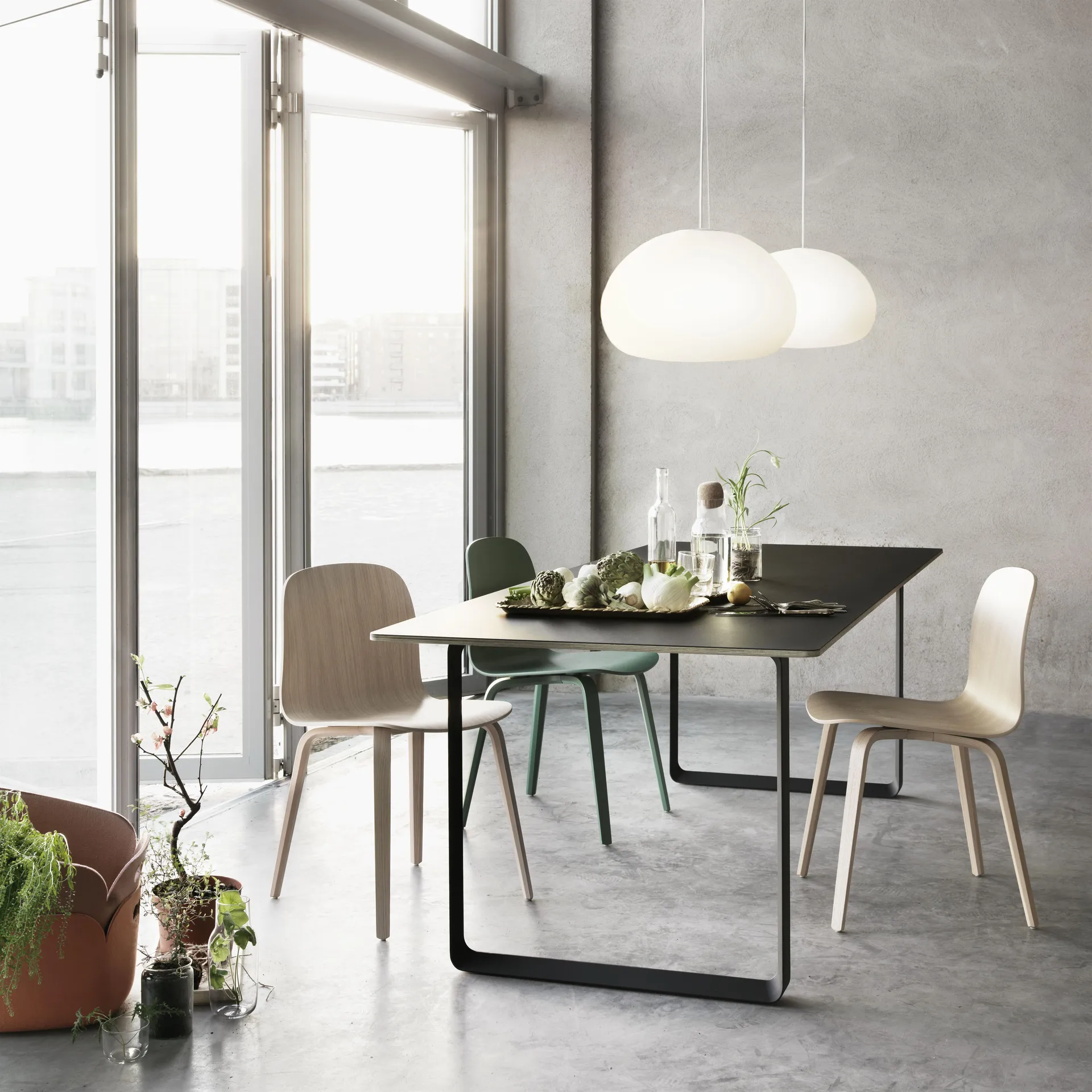Visu stol träbas, Oak Muuto