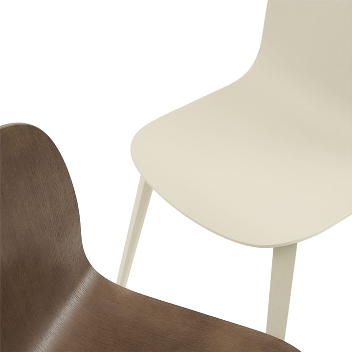 Visu stol träbas - Stained dark brown - Muuto