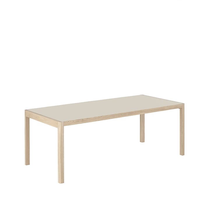 Workshop matbord - Grey linoleum-Oak 200x92 cm - Muuto