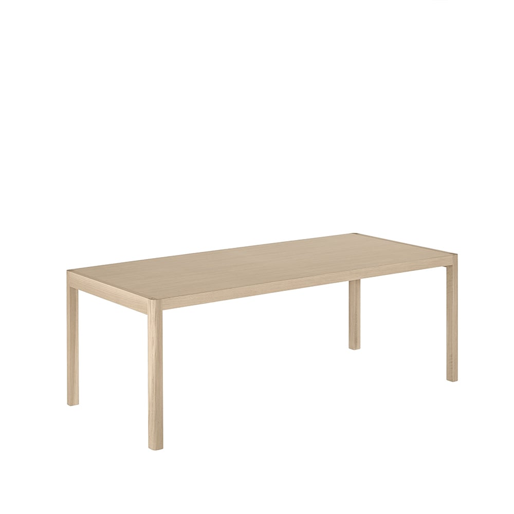 Muuto Workshop matbord Oak veener-Oak 200x92 cm | Skandinavisk Design | Matbord | Beige