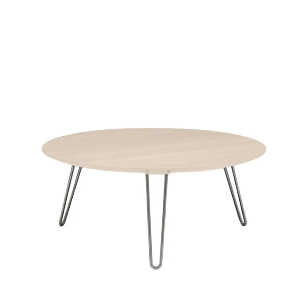 AK 1850 soffbord, ek vitolja, ben rostfritt stål Naver Collection