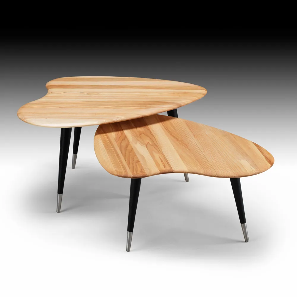 AK 2560 soffbord, ask svartbets, 40, fötter i rostfritt stål Naver Collection