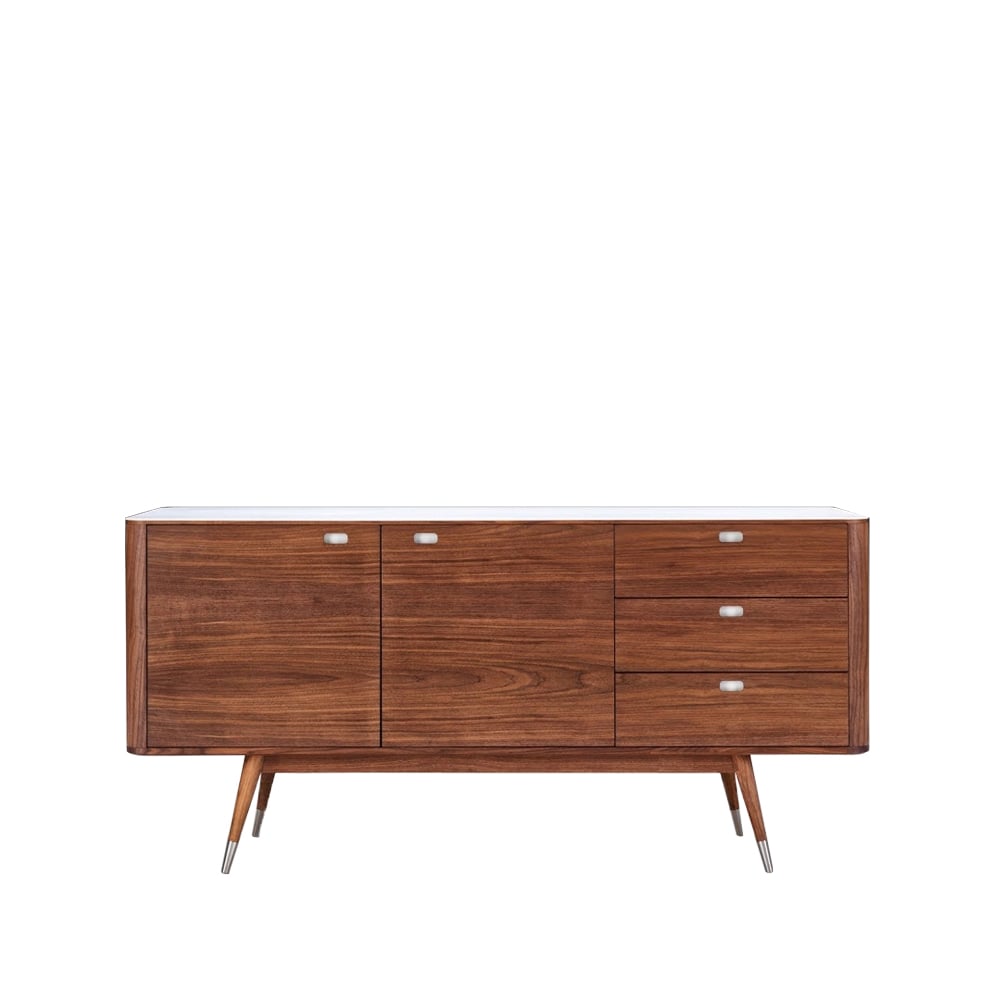 Naver Collection AK 2630 sideboard valnöt olja/vit, corian topp