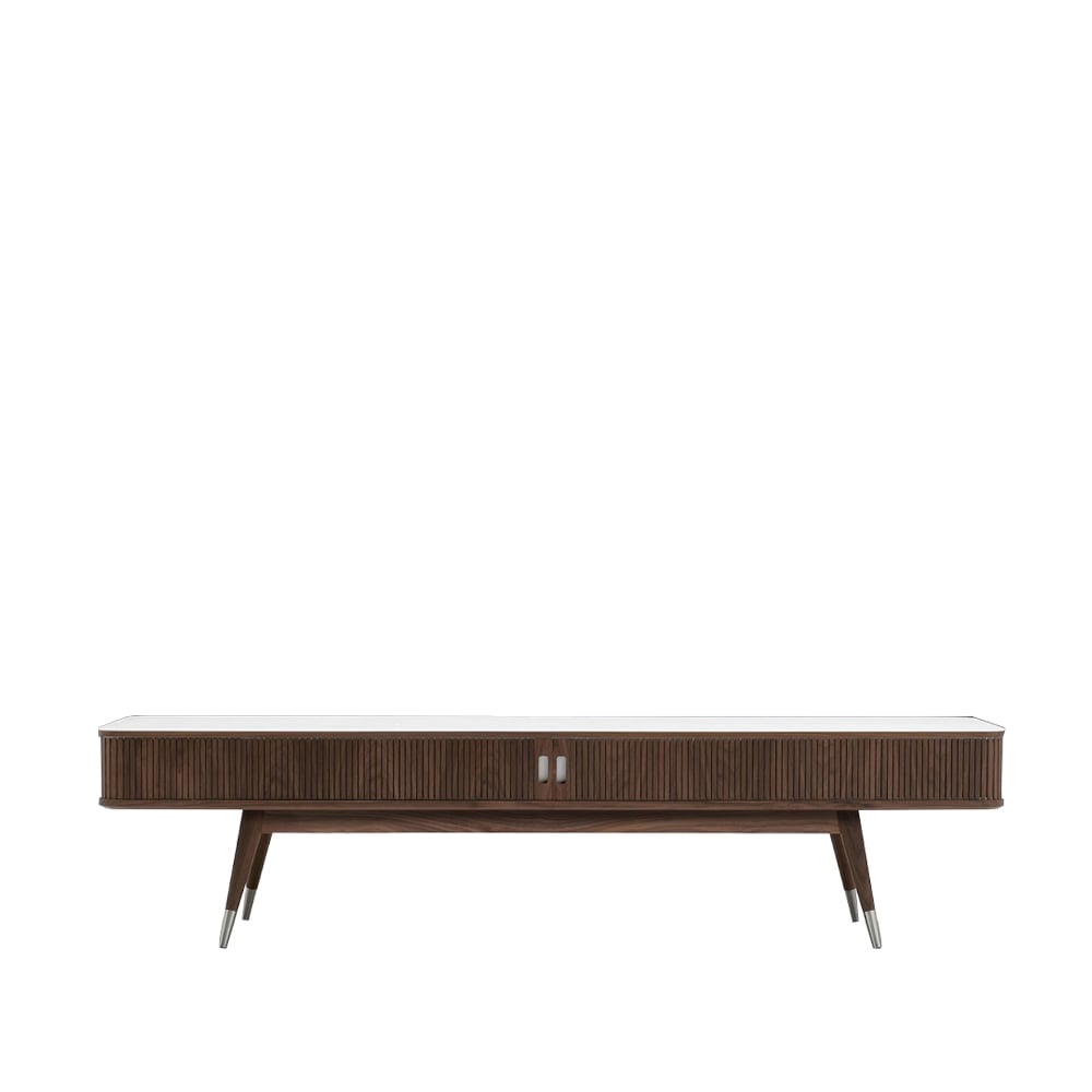 Naver Collection AK 2720 tv skåp valnöt olja, point träben, corian top,