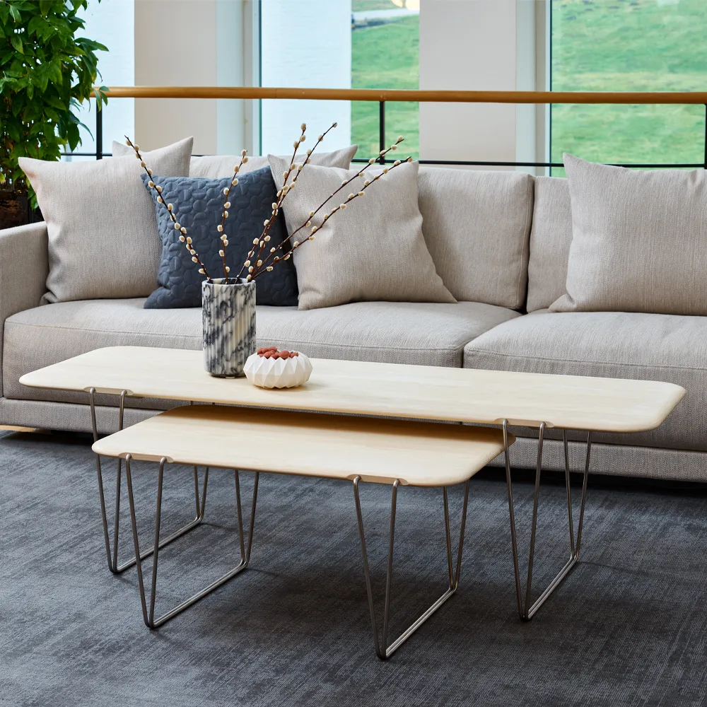 AK 830 soffbord, ask olja, svart stativ Naver Collection