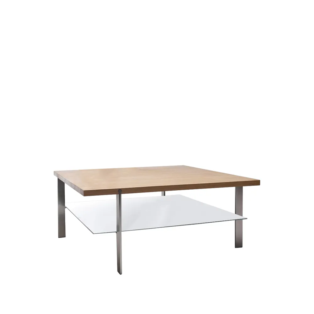 AK 942 soffbord, ek olja, med glashylla Naver Collection