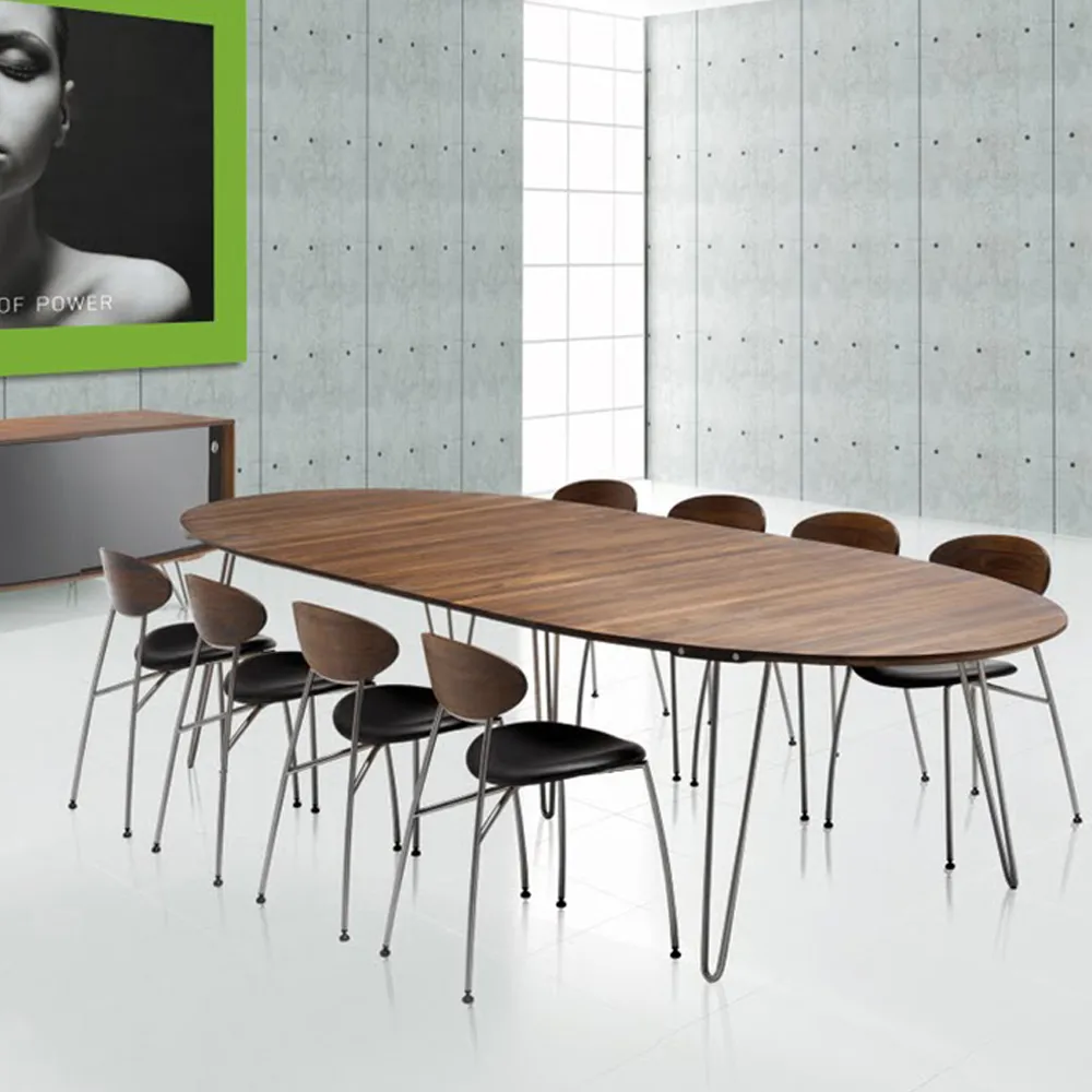 Stone GM 666 stol, svart, vitpig. ek, rostfr. stål/select läder Naver Collection