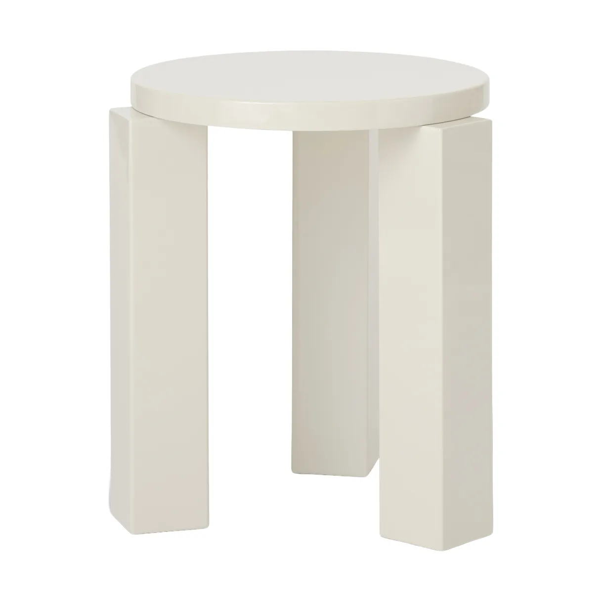 Atlas rund pall, Creme, Ø36x44 cm New Works