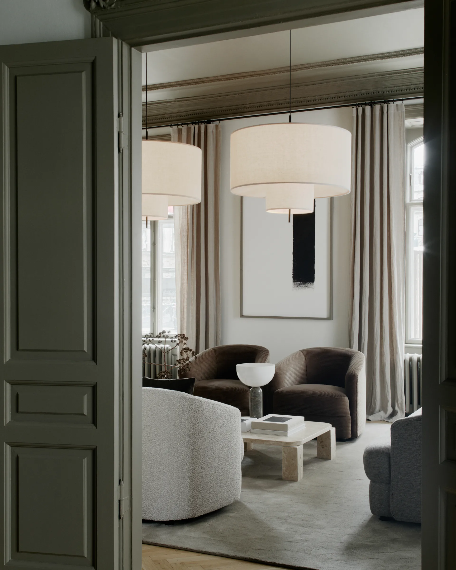 Atlas soffbord 60x60 cm, Unfilled Travertine New Works