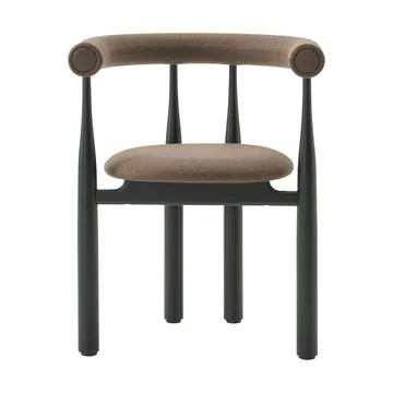 Bukowski karmstol klädd - Black, Wooly Plus 1008 - New Works